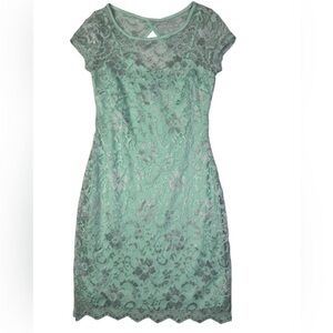 Almost Famous Mint Lace Mini Dress